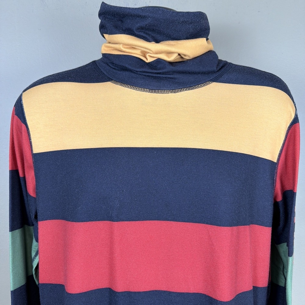 Mens Burton Midweight Base Layer Long Neck DryRide Stripes Color Block Medium